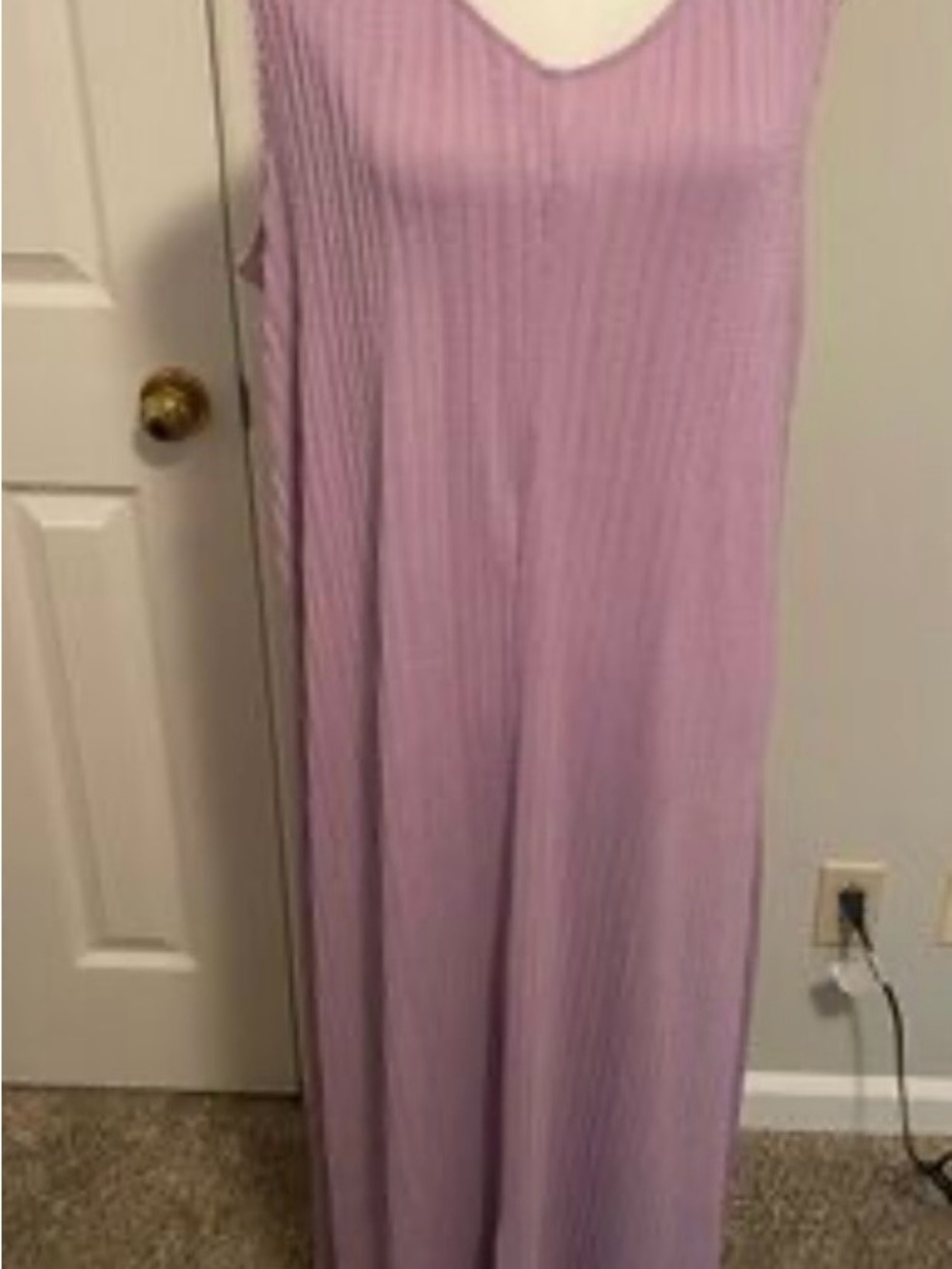 ANDREE BY UNIT Lavender Ribbed Maxi Dress